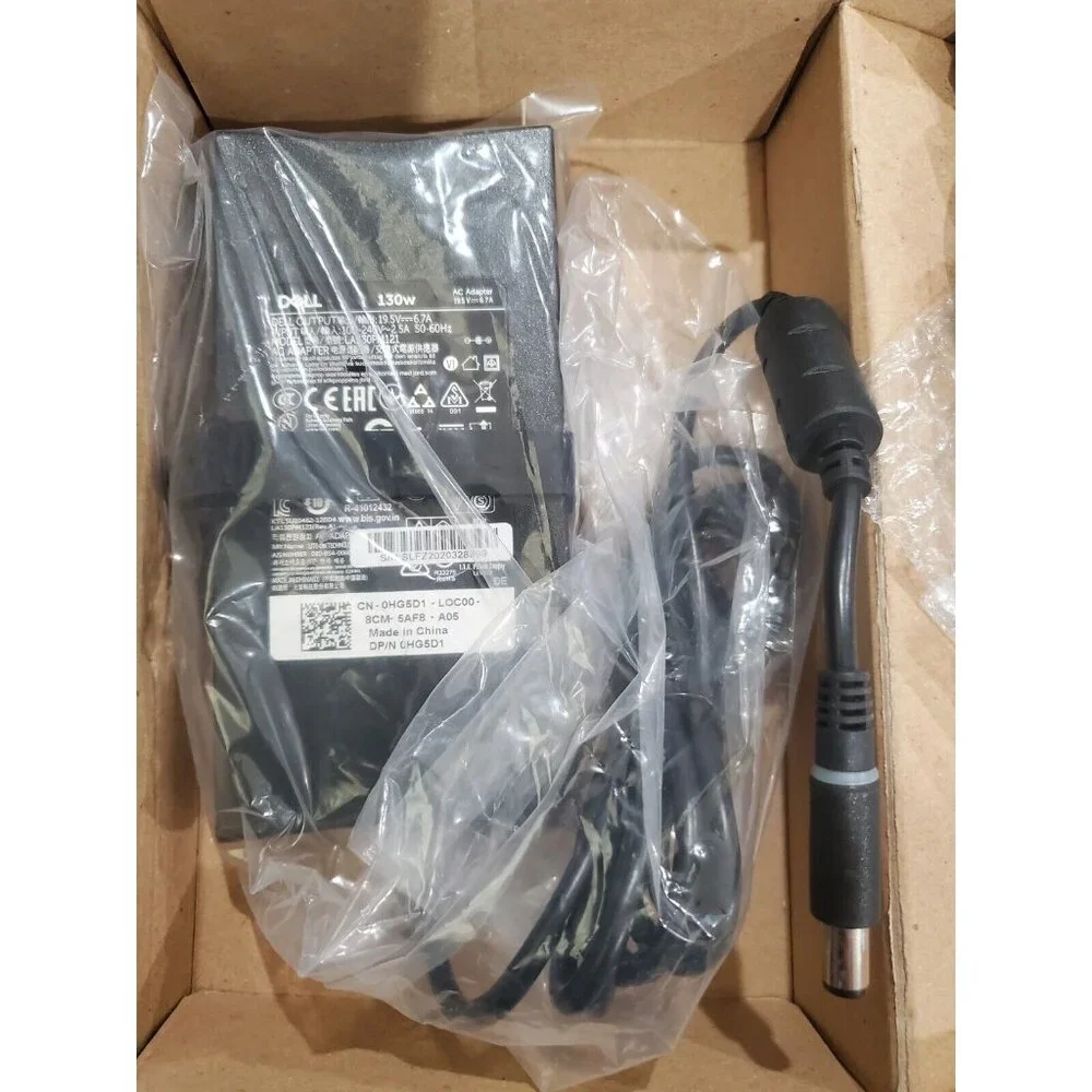 New Dell Genuine 130W PA-4E AC Adapter With Large tip 7.4m Connector